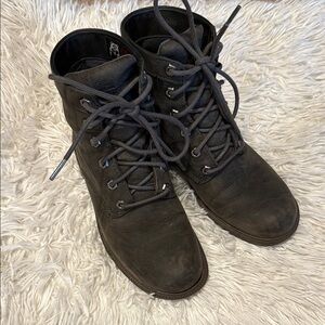 Kodiak Black Suede Lace-Up Boots